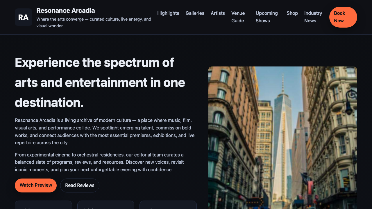 View Arts and Entertainment page