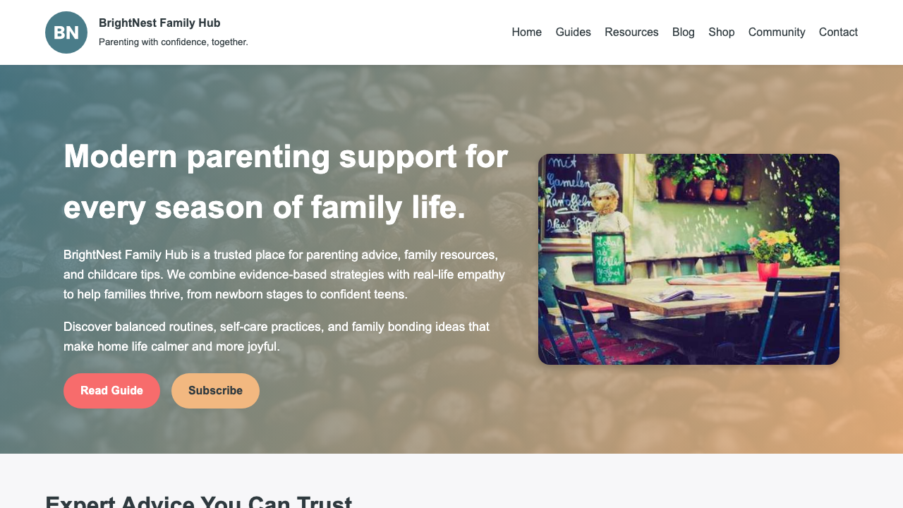 View Family and Parenting page