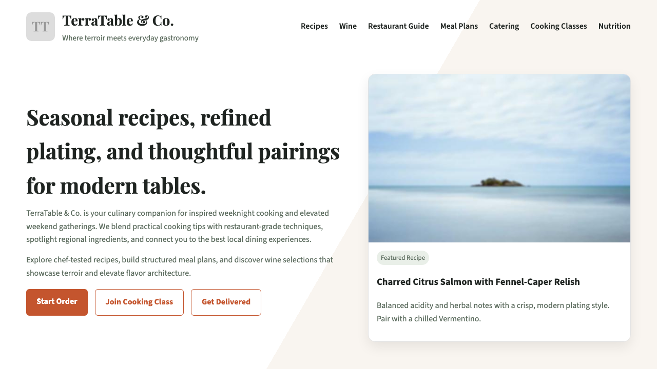 View Food and Drink page