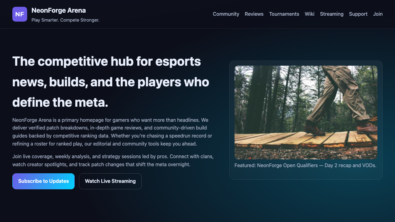 View Gaming page