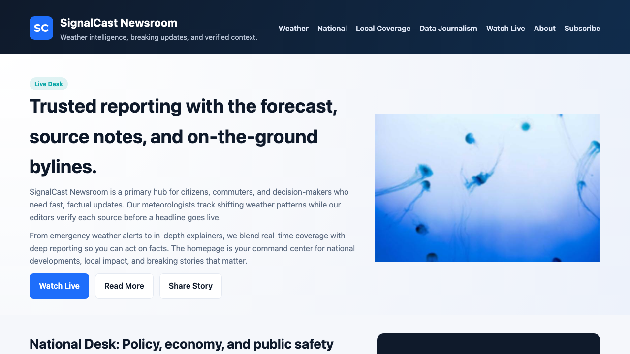 View News Weather Information page