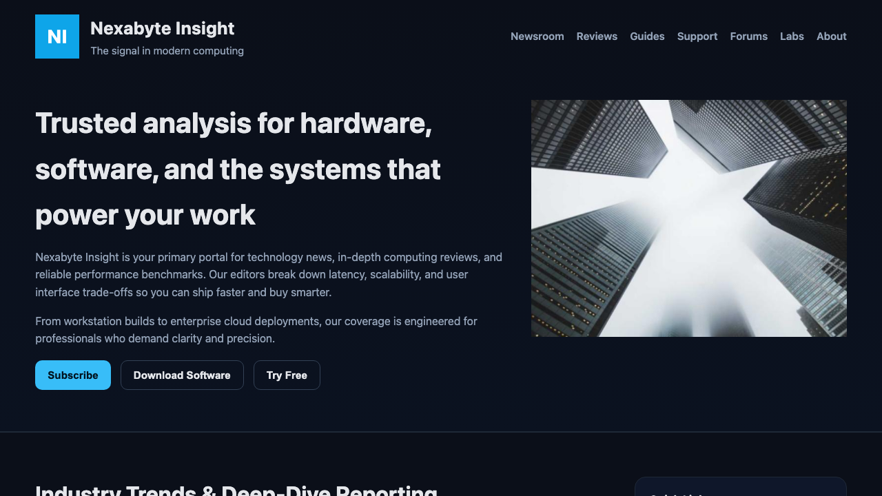 View Technology and Computing page