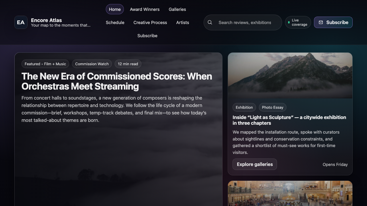 View Arts and Entertainment page