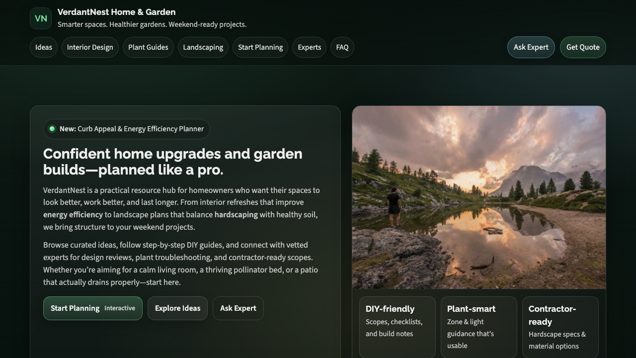 View Home and Garden page