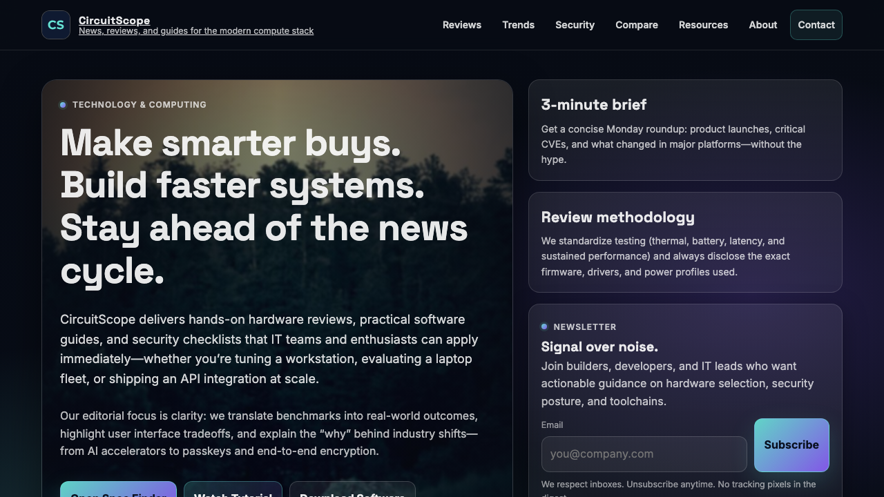 View Technology and Computing page