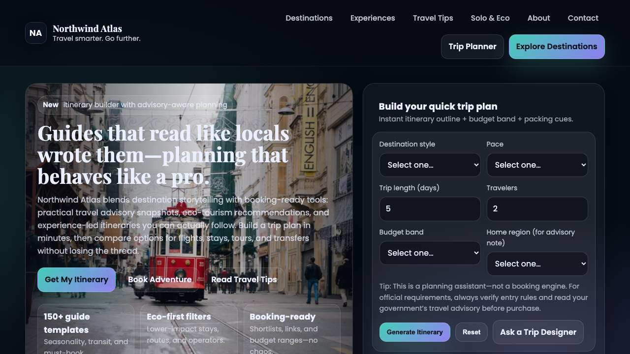 View Travel page