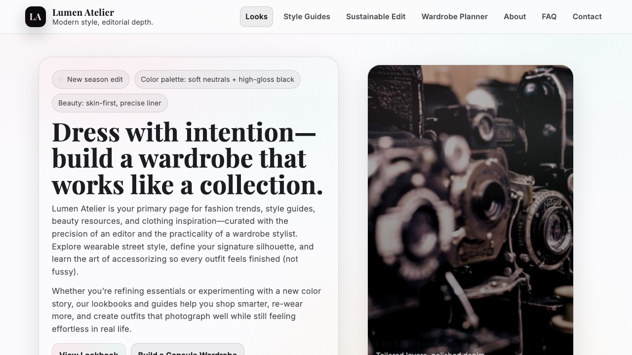 View Style and Fashion page