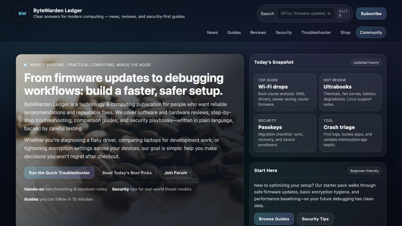 View Technology and Computing page