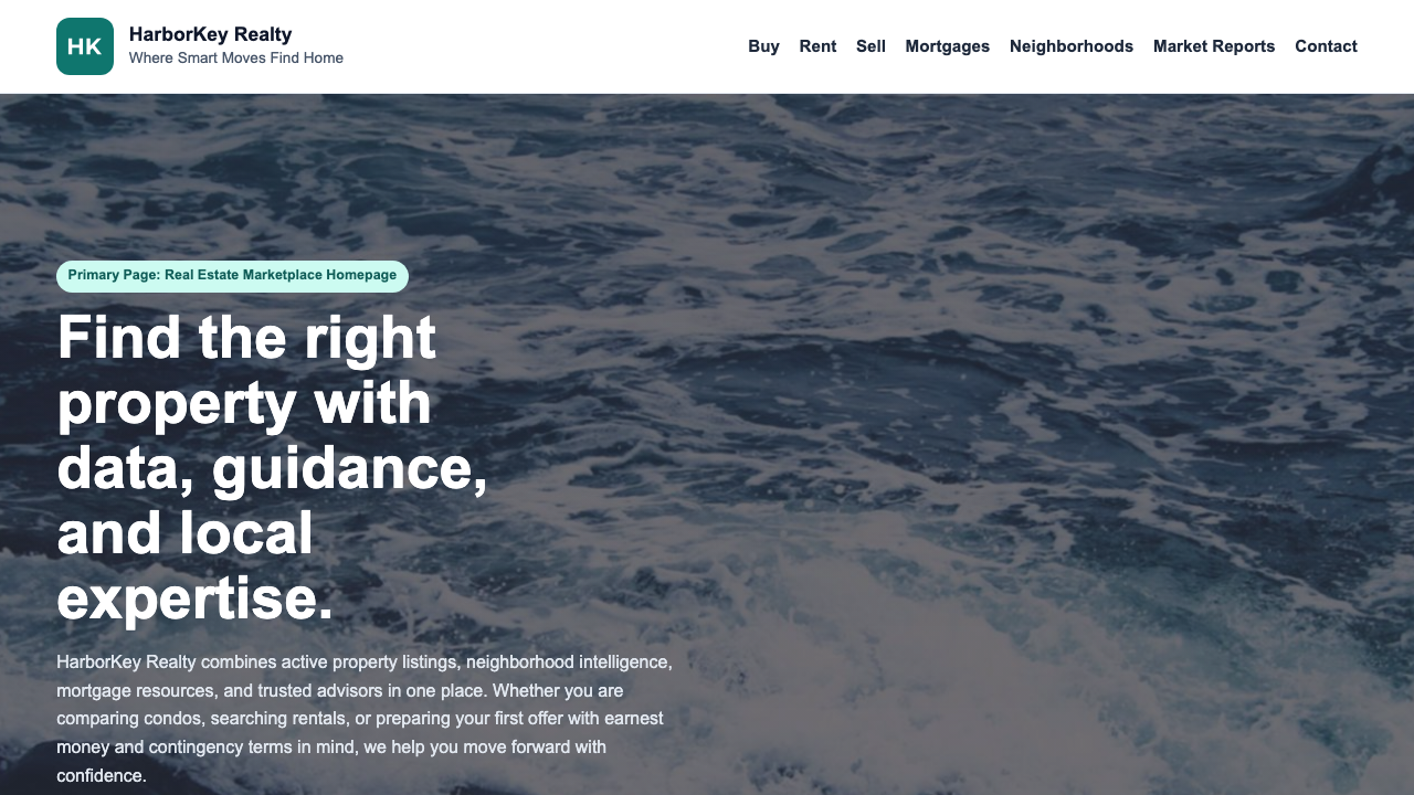 View Real Estate page