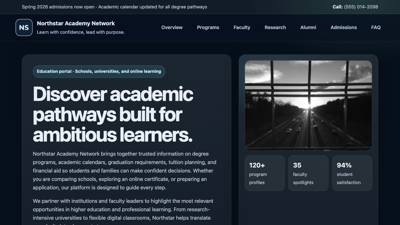 View Education page