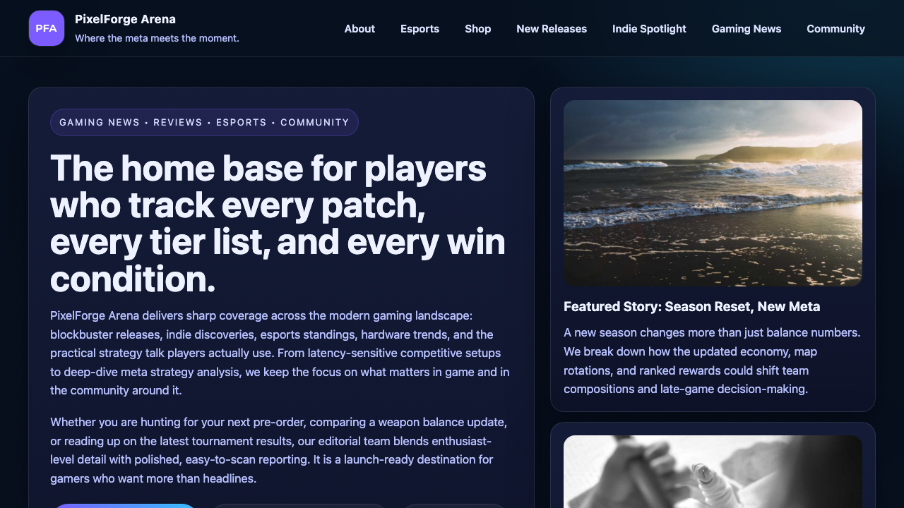 View Gaming page