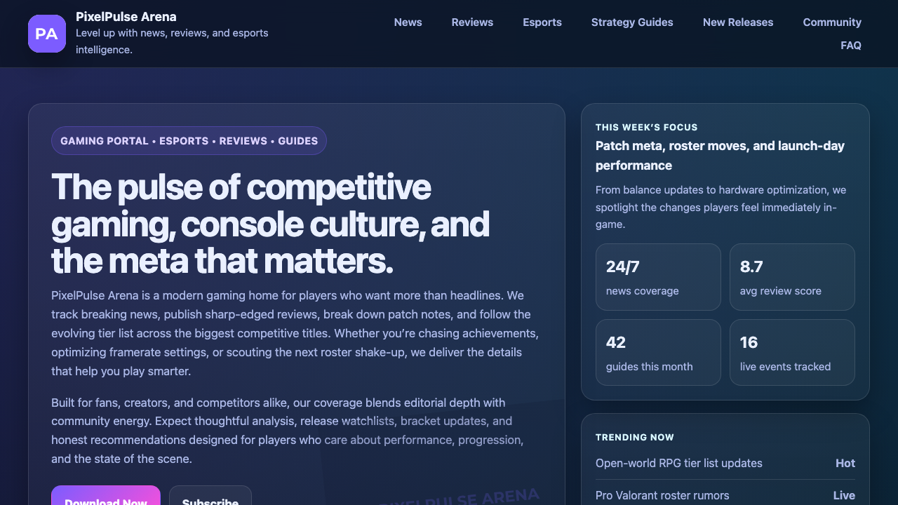 View Gaming page