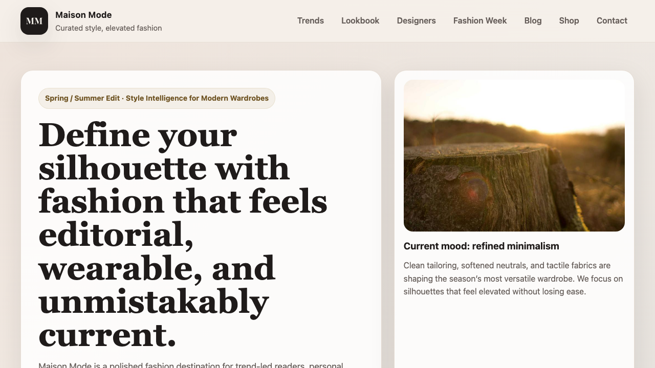 View Style and Fashion page