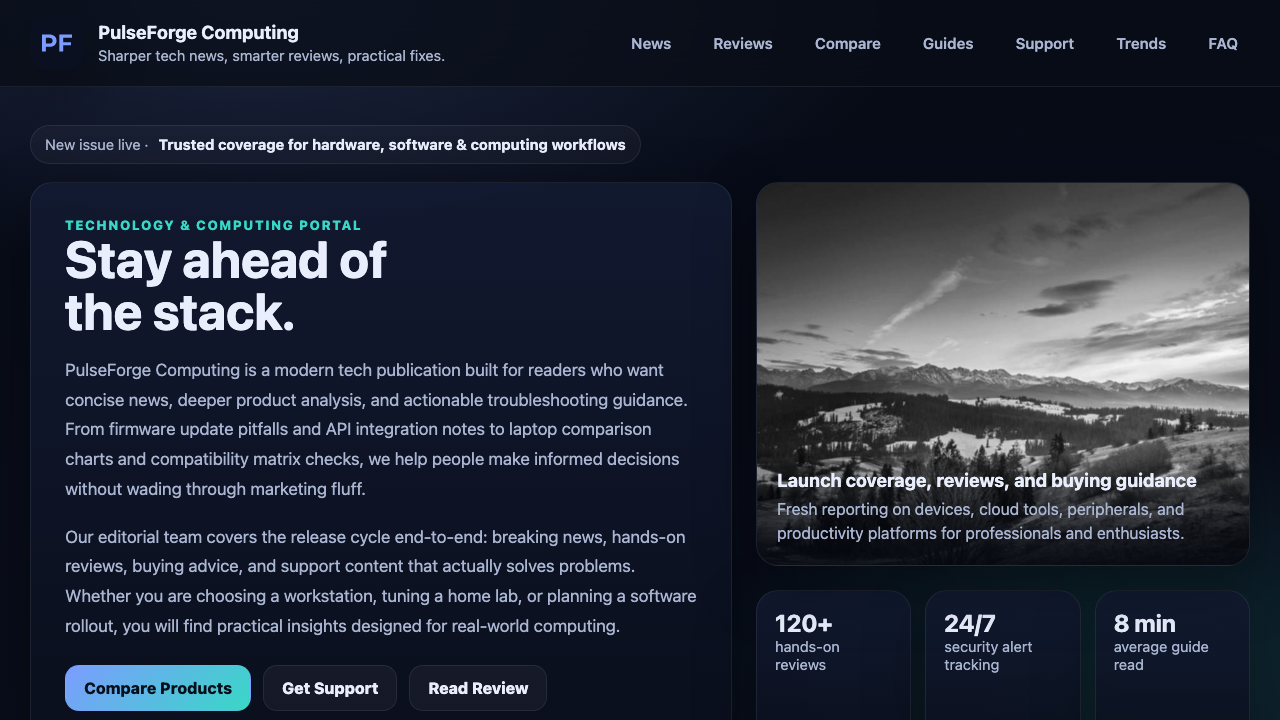 View Technology and Computing page