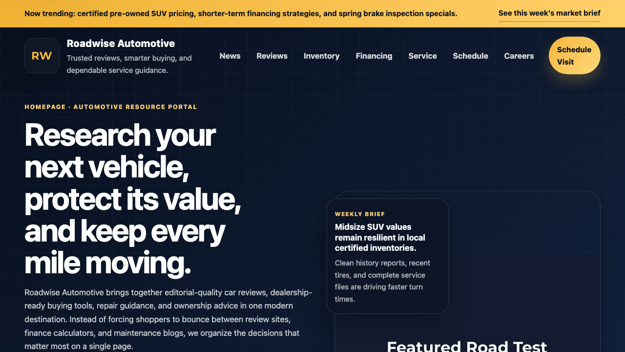 View Automotive page