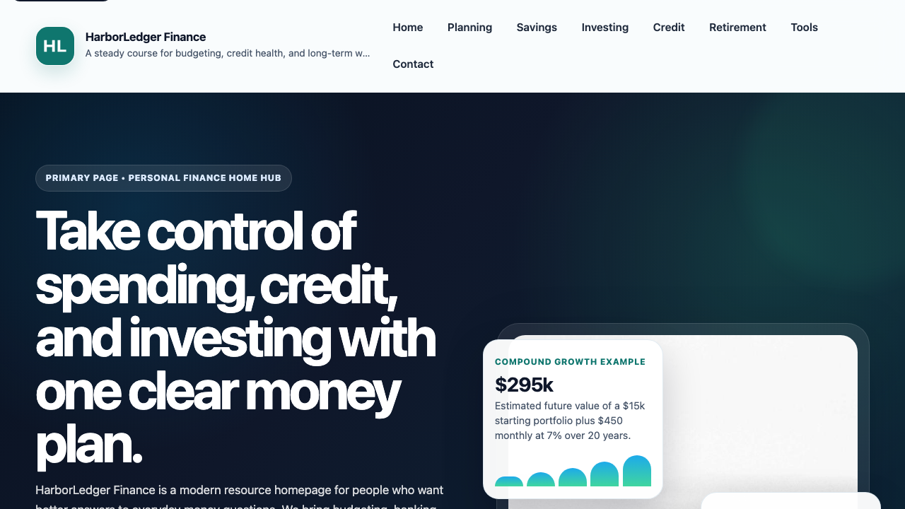 View Personal Finance page