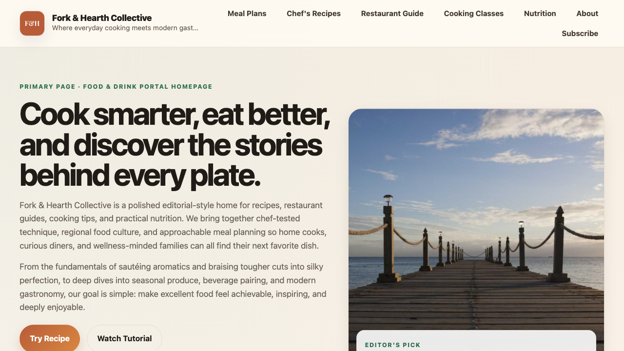 View Food and Drink page