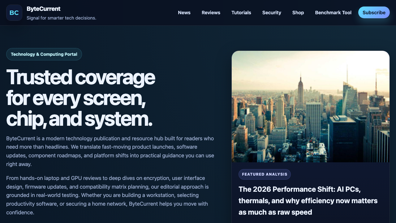 View Technology and Computing page