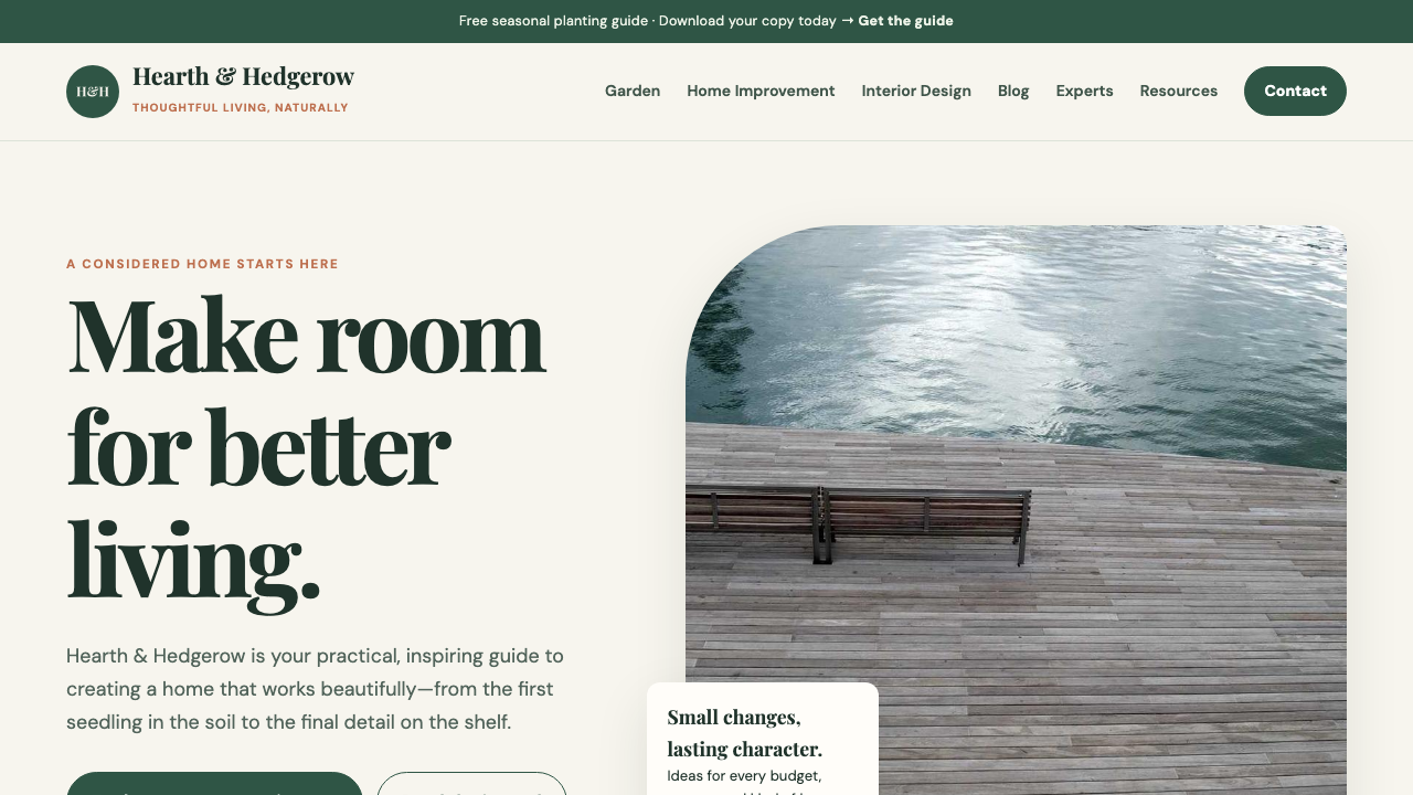 View Home and Garden page