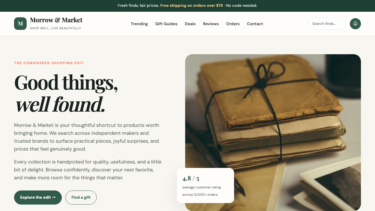 View Shopping page