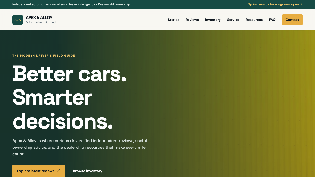 View Automotive page