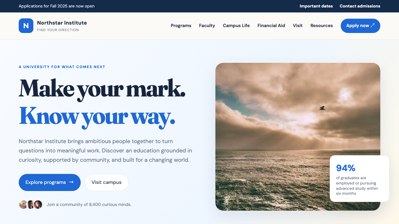 View Education page