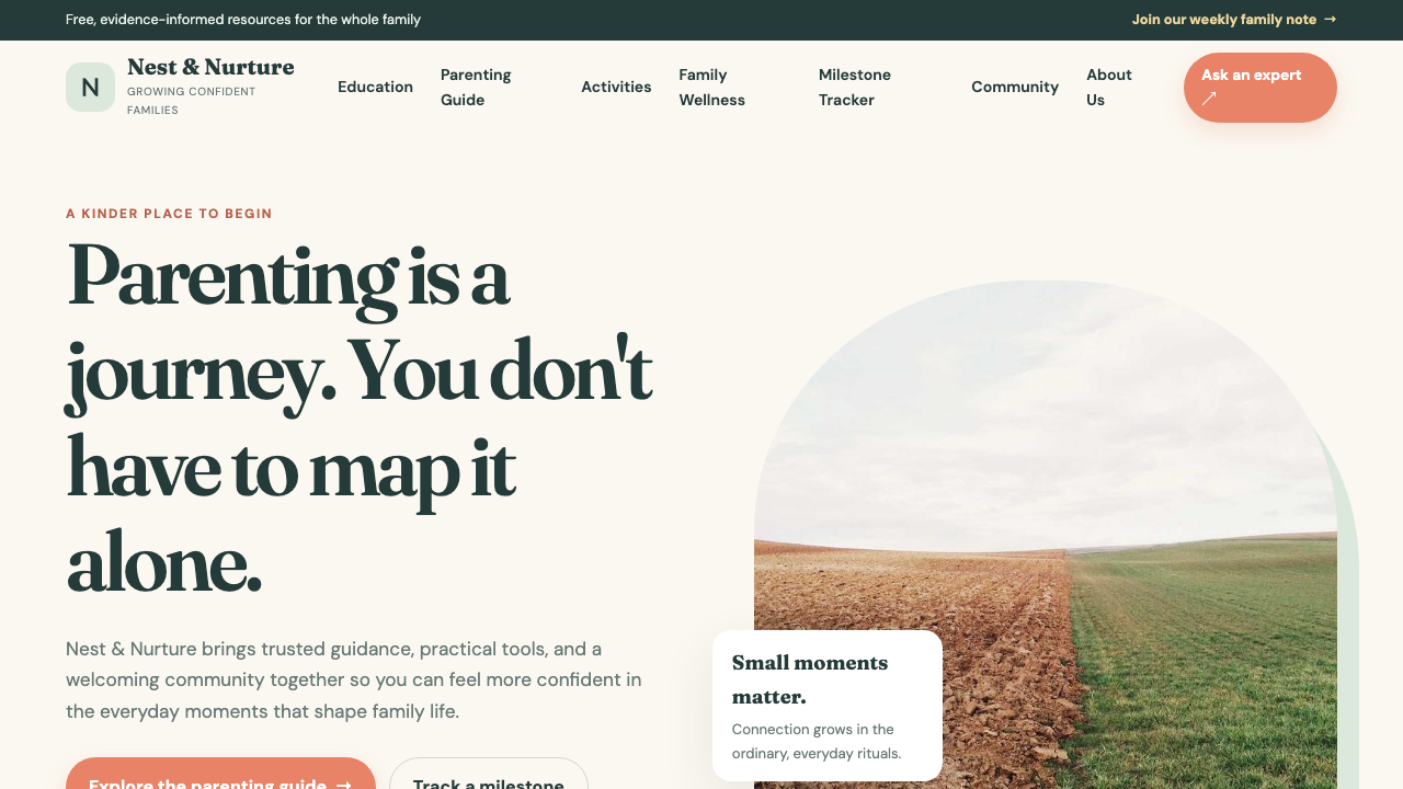 View Family and Parenting page