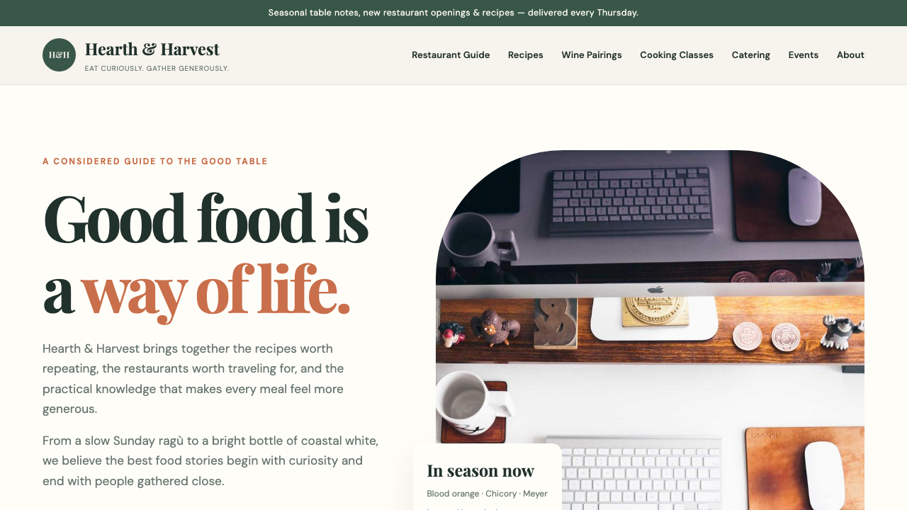 View Food and Drink page