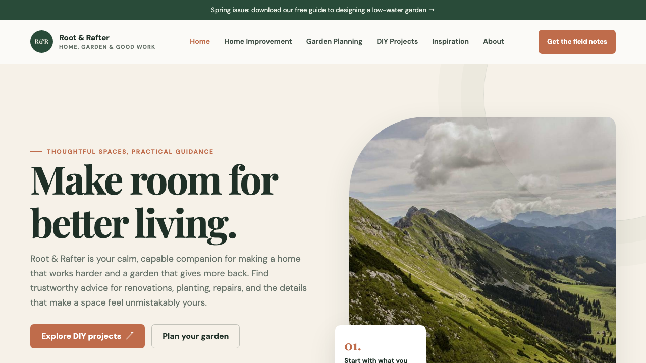 View Home and Garden page