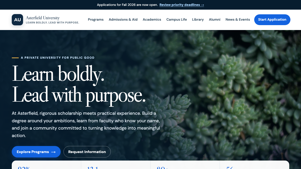 View Education page