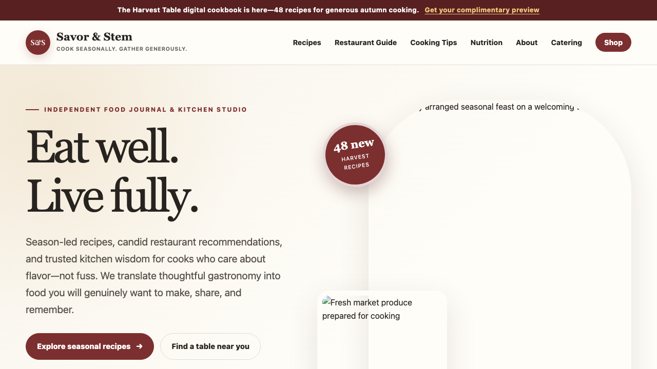 View Food and Drink page