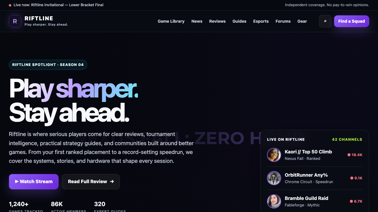 View Gaming page