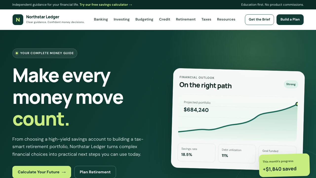 View Personal Finance page