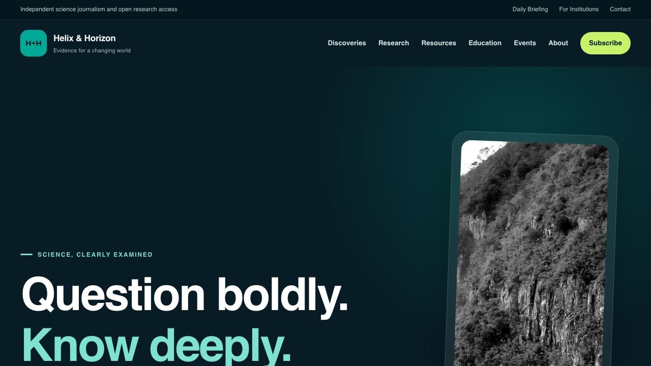 View Science page