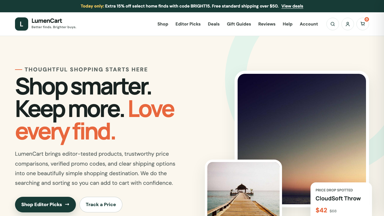 View Shopping page