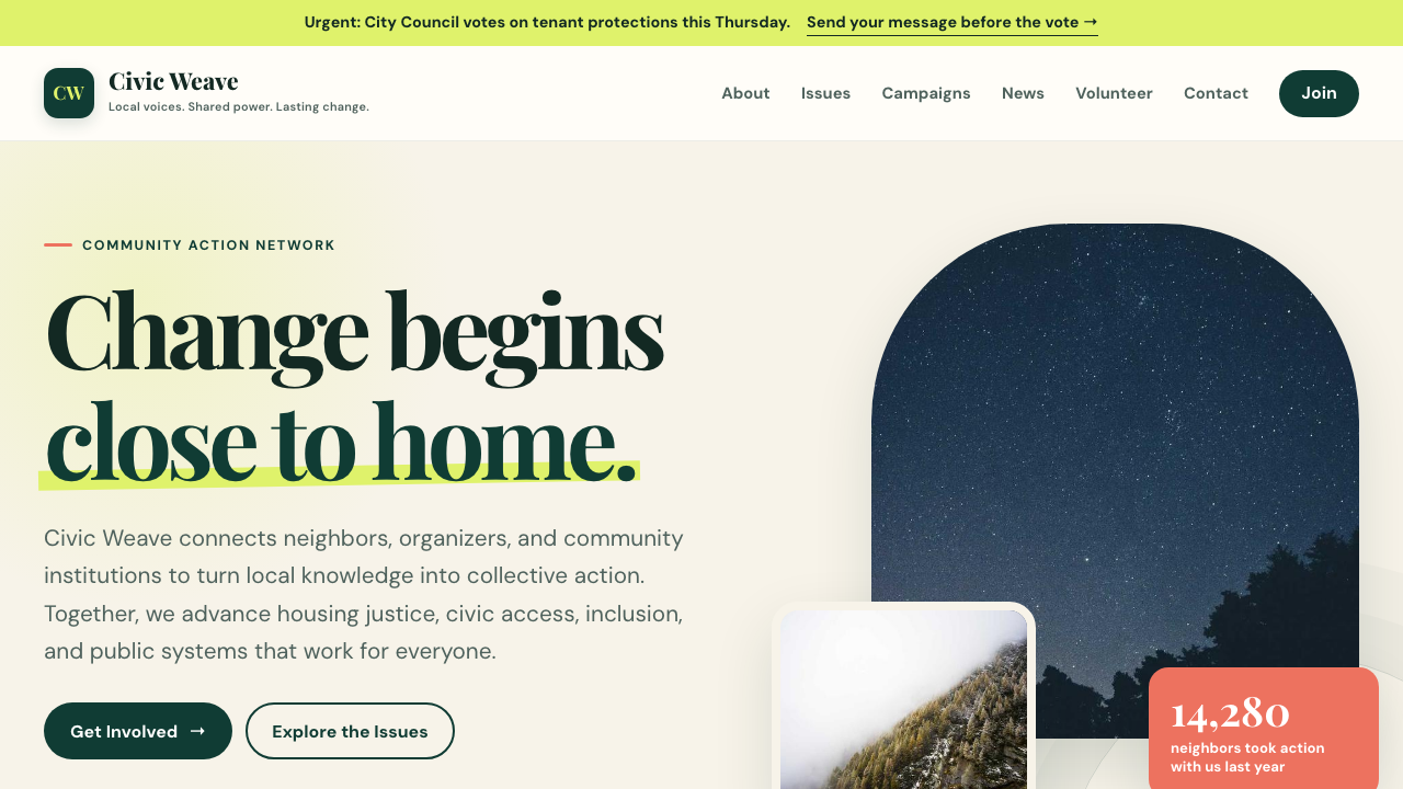 View Society page