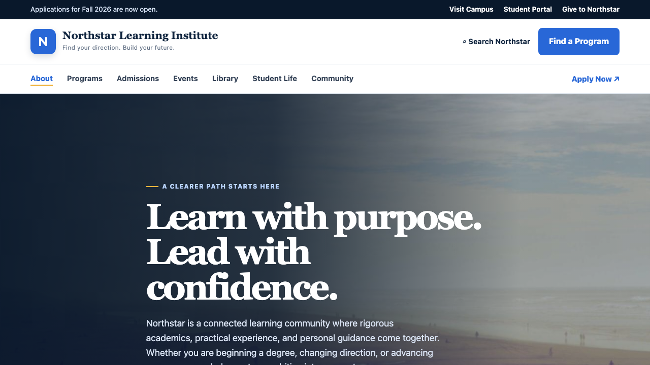 View Education page