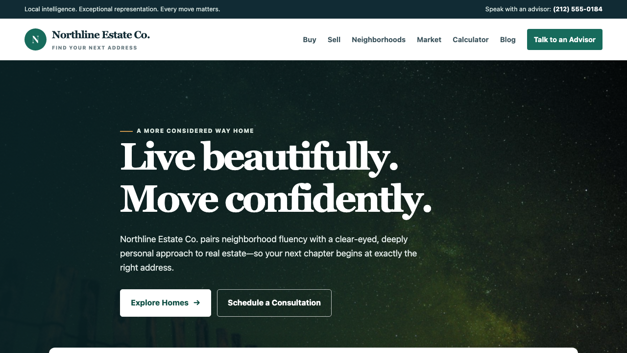 View Real Estate page