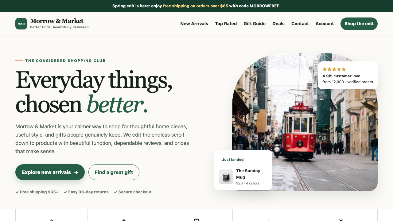 View Shopping page