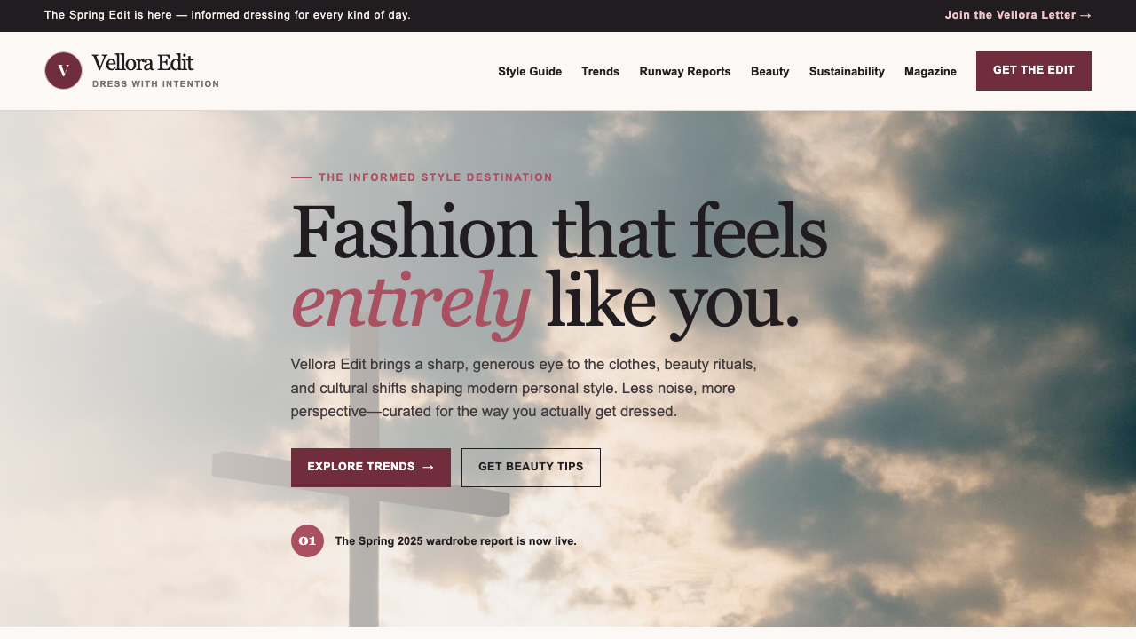View Style and Fashion page