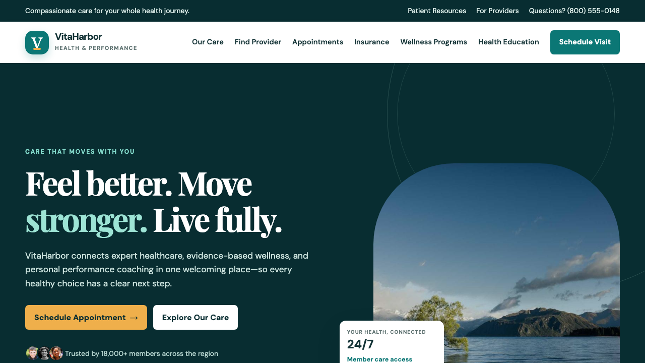 View Health and Fitness page