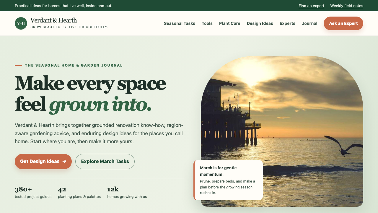View Home and Garden page