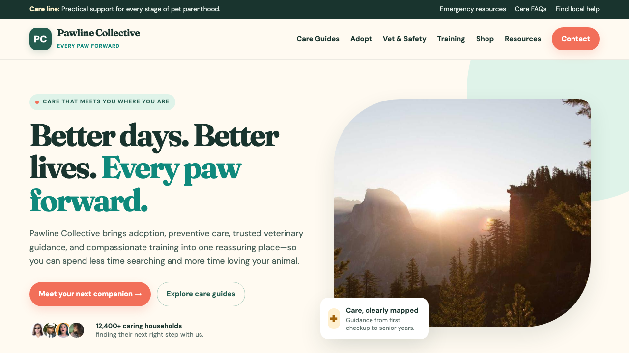 View Pets page