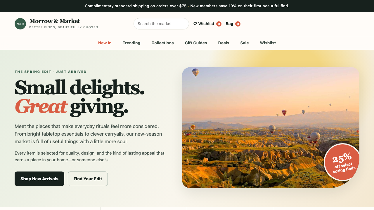 View Shopping page