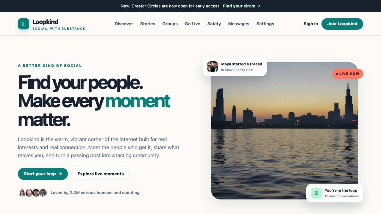 View Social Media page