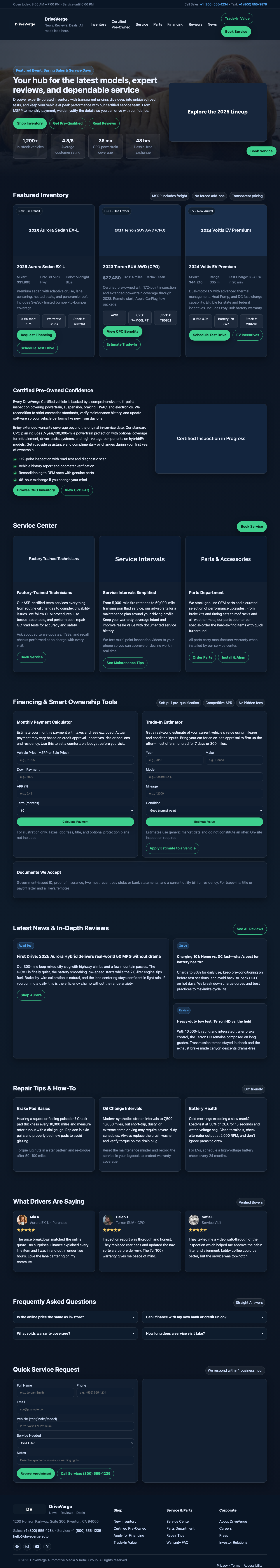 Automotive page with no accessibility violations