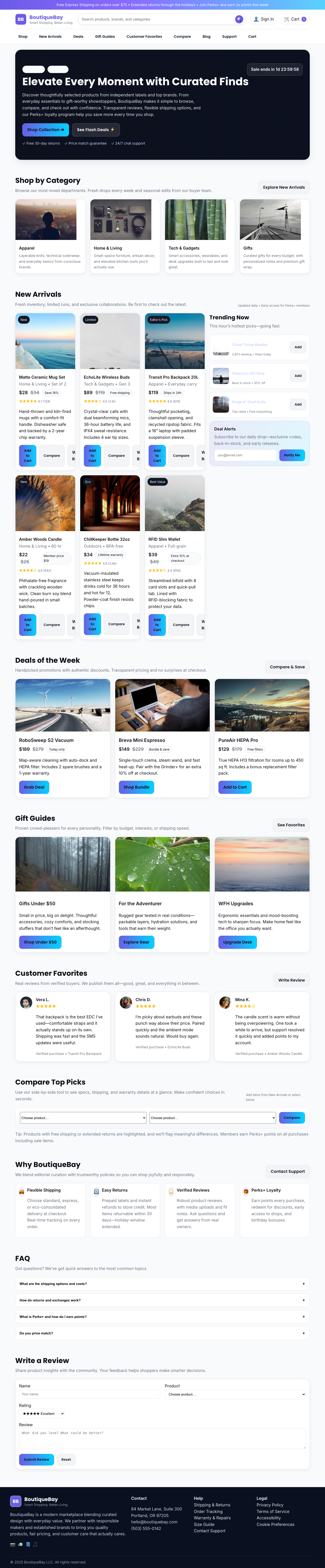 Shopping page with AIMAC score 3 (3 serious violations)