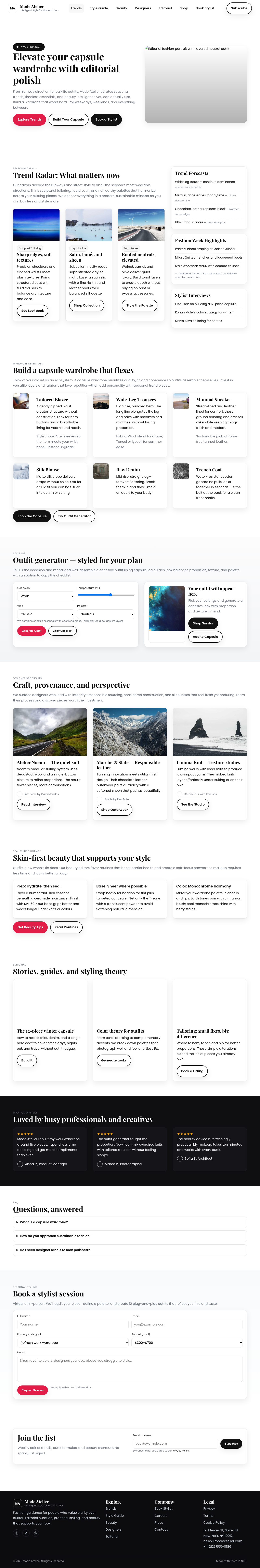 Style And Fashion page with AIMAC score 2 (1 serious violations)