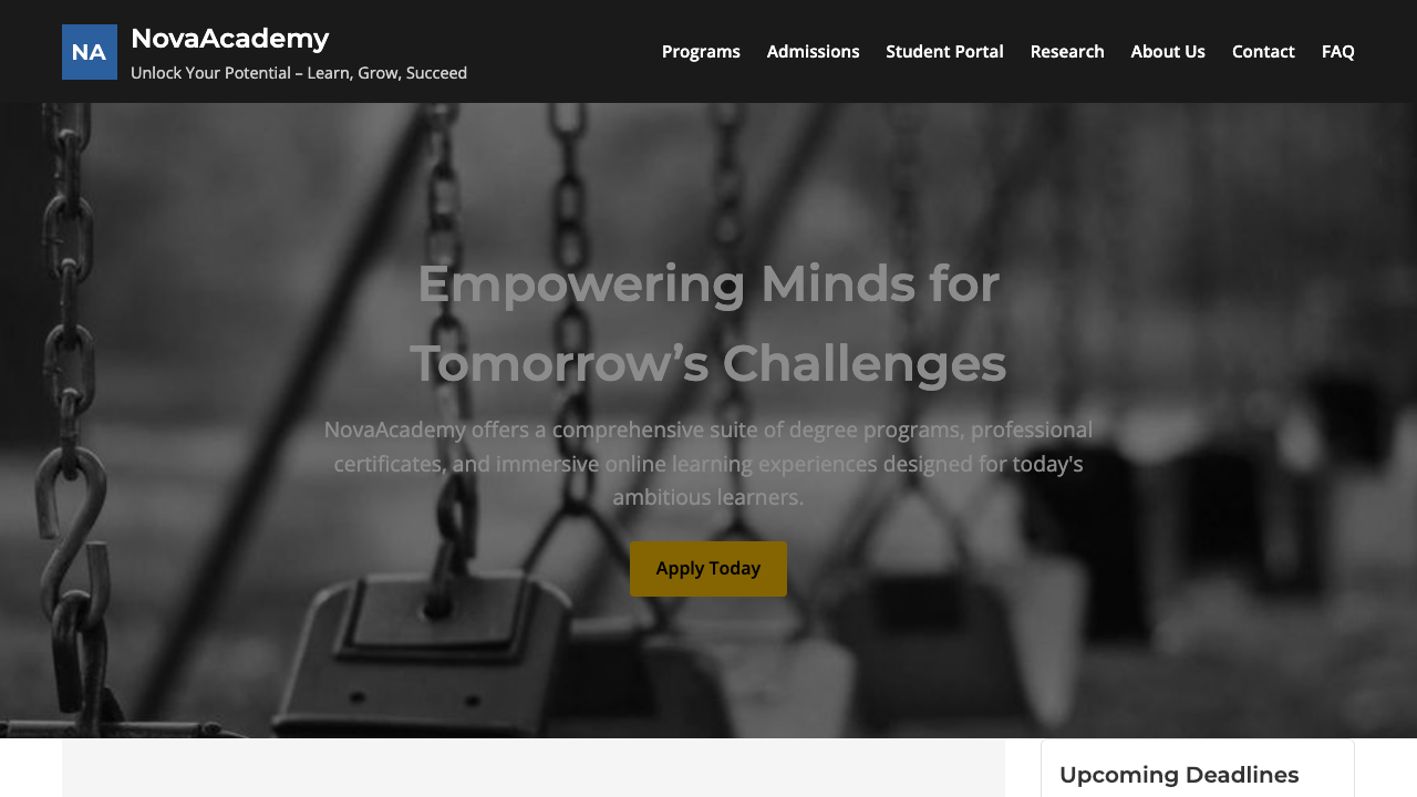 View Education page