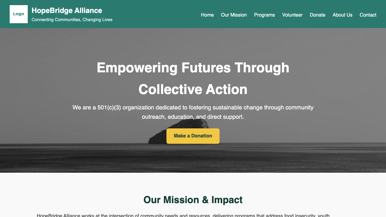 View Non Profit Charity page